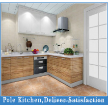 L Shape Classical Design Solid Wood Kitchen Cabinet